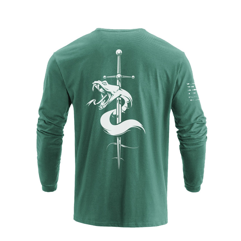 SNAKE CROSS GRAPHIC LONG SLEEVE T-SHIRT