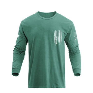 NEW YORK USA FLAG GRAPHIC LONG SLEEVE T-SHIRT