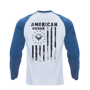 USA FLAG RAGLAN GRAPHIC LONG SLEEVE T-SHIRT