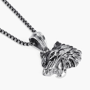 RETRO WOLF PENDANT