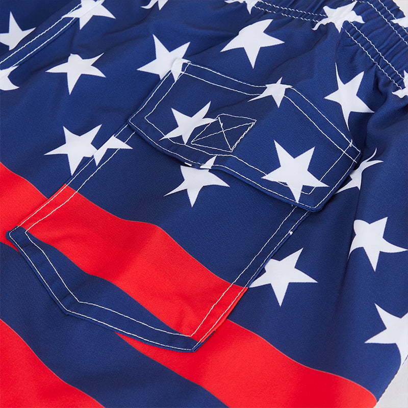 USA FLAG 11'' INSEAM SWIM TRUNKS