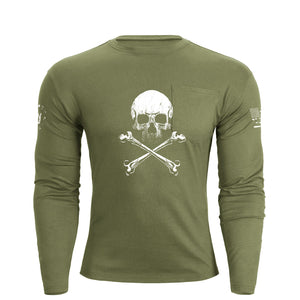 SKULL POCKET GRAPHIC LONG SLEEVE T-SHIRT