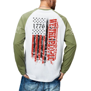 USA FLAG RAGLAN GRAPHIC LONG SLEEVE T-SHIRT
