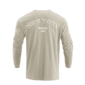 NEW YORK USA FLAG GRAPHIC LONG SLEEVE T-SHIRT