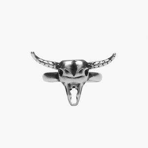 RETRO COW SKULL RING