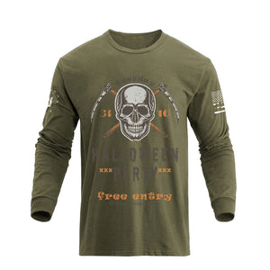 RETRO SKULL GRAPHIC LONG SLEEVE T-SHIRT