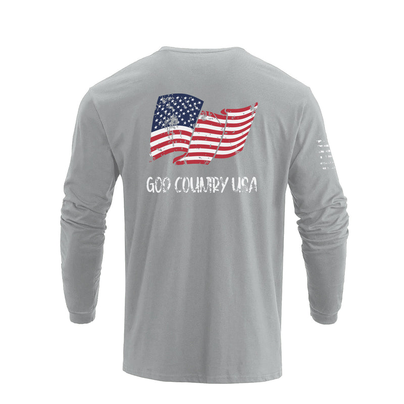 USA FLAG GRAPHIC LONG SLEEVE T-SHIRT