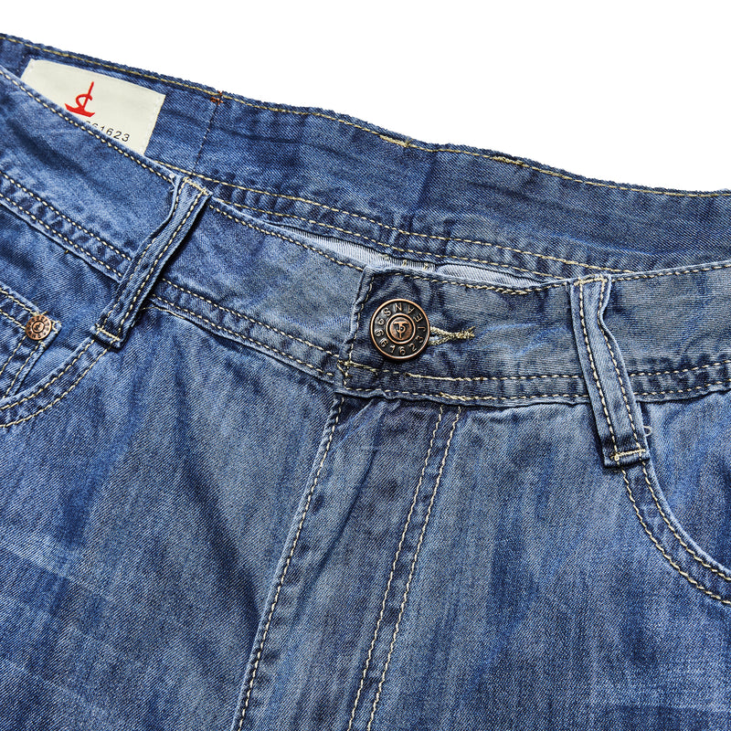 POCKETS WASH DISTRESSED JEANS