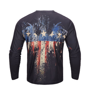 USA FLAG GRAPHIC LONG SLEEVE T-SHIRT