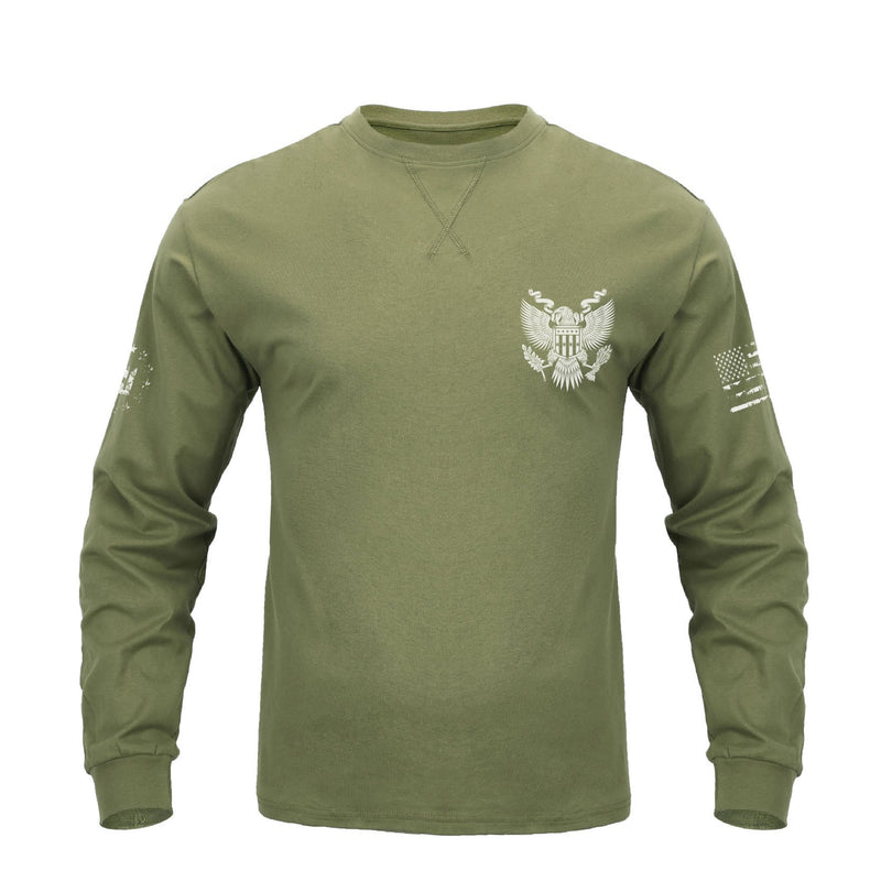 DON'T TREAD ME CREWNECK GRAPHIC LONG SLEEVE T-SHIRT