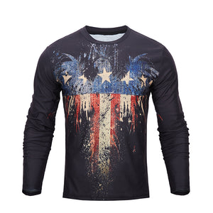 USA FLAG GRAPHIC LONG SLEEVE T-SHIRT