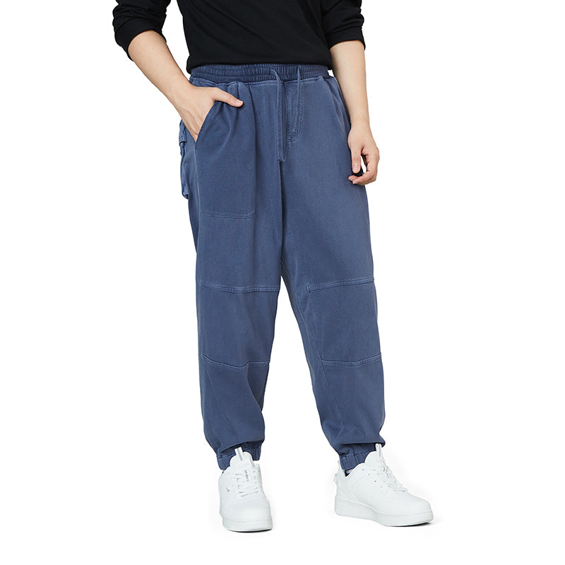 KNITTED DRAWSTRING JOGGER PANTS