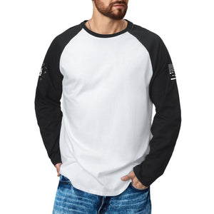 USA FLAG RAGLAN GRAPHIC LONG SLEEVE T-SHIRT