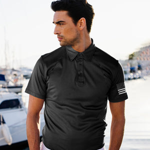 USA FLAG USA FLAG RAGLAN GRAPHIC POLO SHIRT