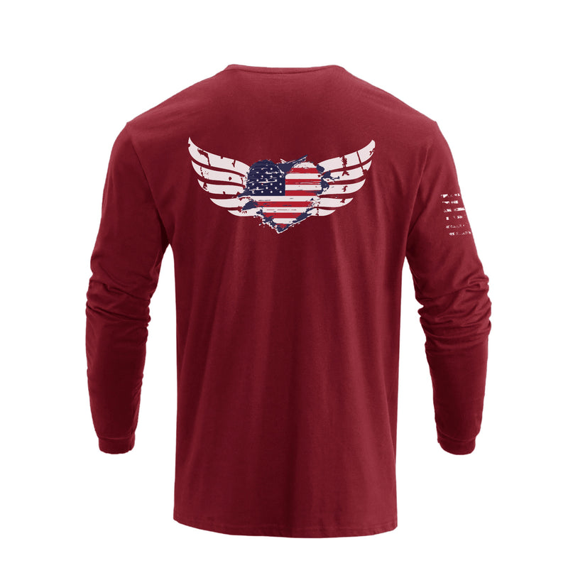 USA FLAG GRAPHIC LONG SLEEVE T-SHIRT