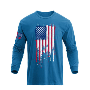 USA FLAG GRAPHIC LONG SLEEVE T-SHIRT