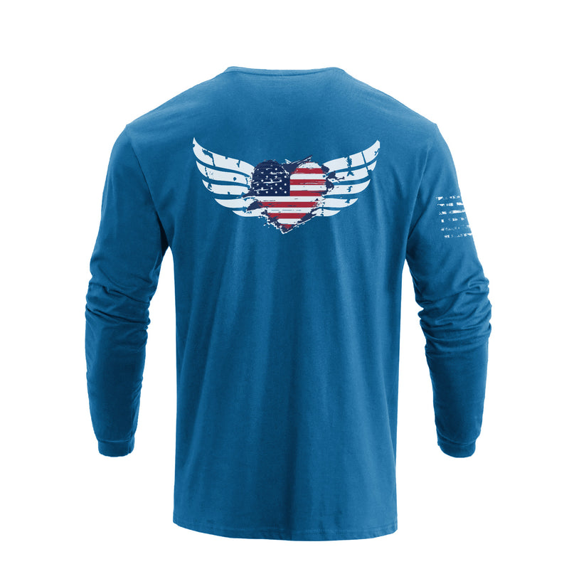 USA FLAG GRAPHIC LONG SLEEVE T-SHIRT