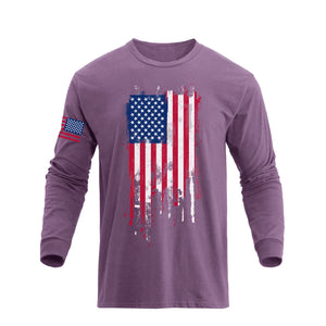 USA FLAG GRAPHIC LONG SLEEVE T-SHIRT