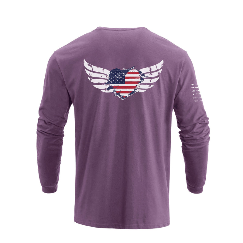 USA FLAG GRAPHIC LONG SLEEVE T-SHIRT