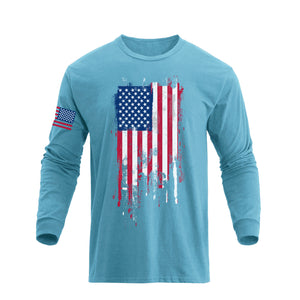 USA FLAG GRAPHIC LONG SLEEVE T-SHIRT