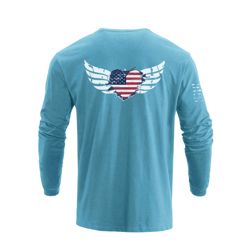 USA FLAG GRAPHIC LONG SLEEVE T-SHIRT