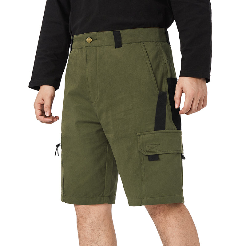 OUTDOOR COLORBLOCK 11'' INSEAM CARGO SHORTS WITH BELT