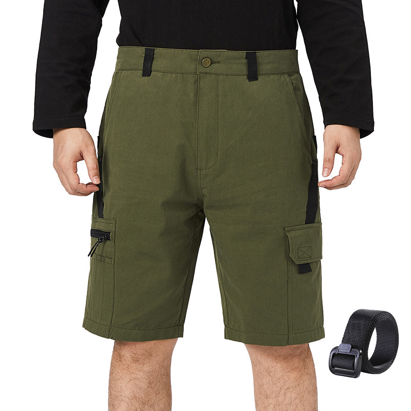 OUTDOOR COLORBLOCK 11'' INSEAM CARGO SHORTS WITH BELT