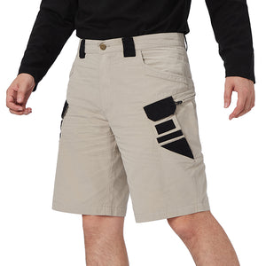 SKULL ZIPPER COLORBLOCK 11'' INSEAM CARGO SHORTS WITH BELT
