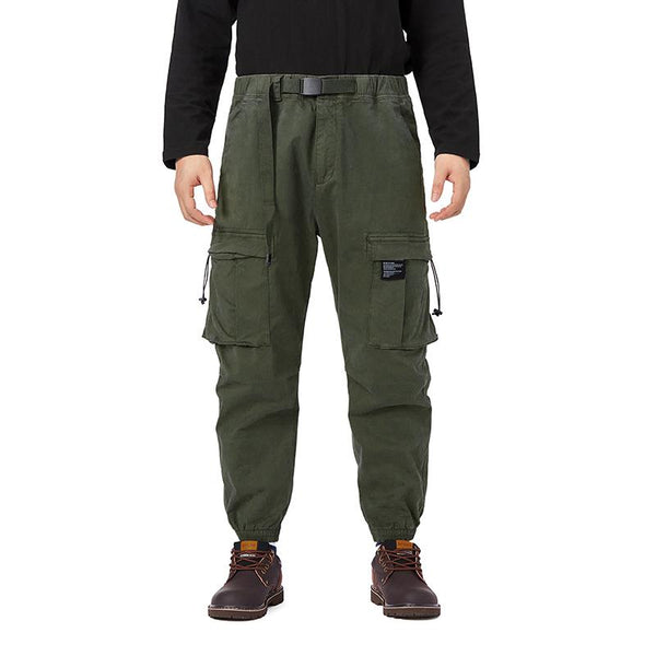 Pantalones cargo de cintura autoajustable para hombre