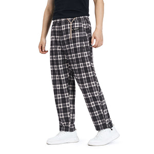 POCKETS PLAID FLEECE PANTS
