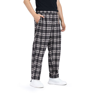 POCKETS PLAID FLEECE PANTS