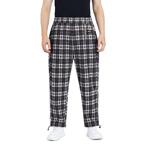 POCKETS PLAID FLEECE PANTS