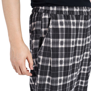 POCKETS PLAID FLEECE PANTS