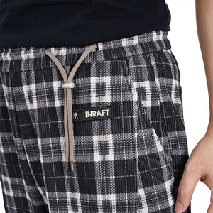 POCKETS PLAID FLEECE PANTS