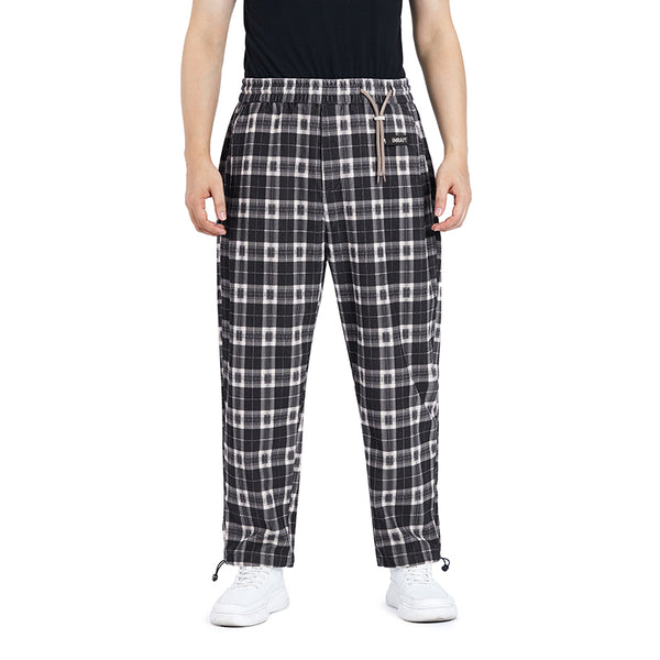 POCKETS PLAID FLEECE PANTS