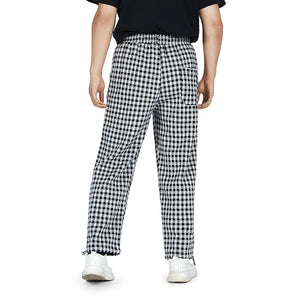 POCKETS PLAID DRAWSTRING PANTS