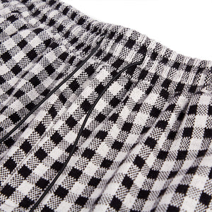 POCKETS PLAID DRAWSTRING PANTS