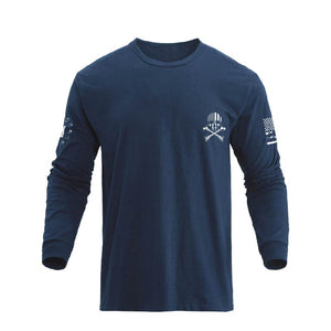 PATRIOT SKULL GRAPHIC LONG SLEEVE T-SHIRT