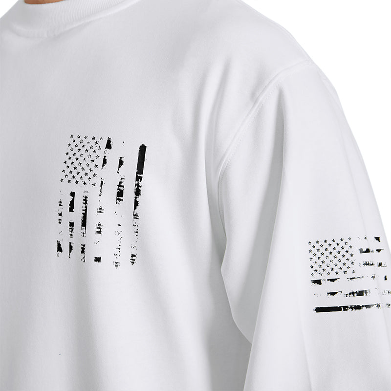 USA FLAG CROSS SWEATSHIRT
