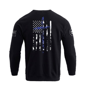 USA FLAG CROSS SWEATSHIRT