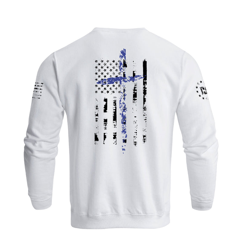 USA FLAG CROSS SWEATSHIRT