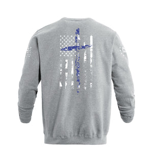 USA FLAG CROSS SWEATSHIRT