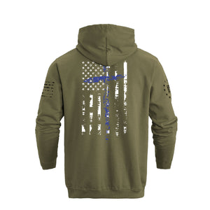USA FLAG CROSS POCKET HOODIE