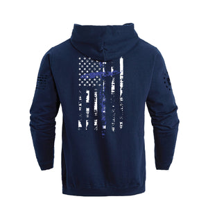 USA FLAG CROSS POCKET HOODIE