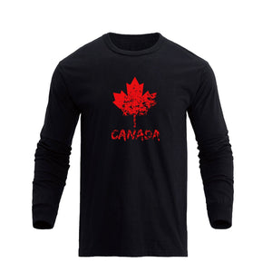 CANADIAN MAPLE LEAF GRAPHIC LONG SLEEVE T-SHIRT