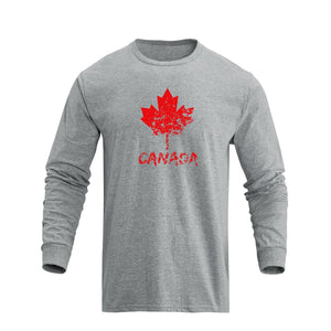 CANADIAN MAPLE LEAF GRAPHIC LONG SLEEVE T-SHIRT