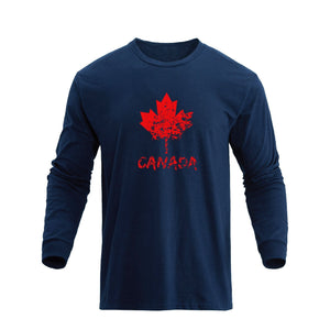 CANADIAN MAPLE LEAF GRAPHIC LONG SLEEVE T-SHIRT