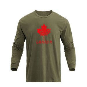 CANADIAN MAPLE LEAF GRAPHIC LONG SLEEVE T-SHIRT