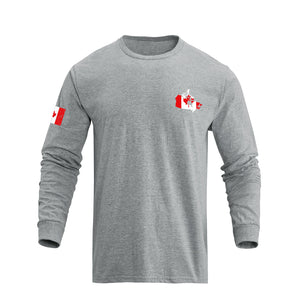 CANADIAN FLAG GRAPHIC LONG SLEEVE T-SHIRT