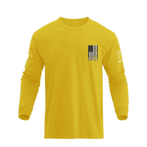 USA FLAG CROSS GRAPHIC LONG SLEEVE T-SHIRT